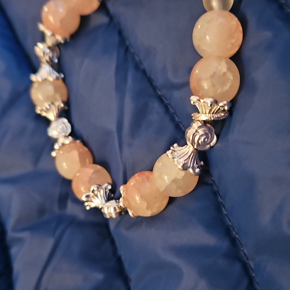 Elegant Silver and Pink Beaded Cat Charm Bracelet, NWOT! - Picture 5 of 6